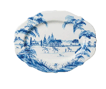 Country Estate Platter 15 in. - Delft Blue