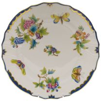 Queen Victoria Blue Dinner Plate