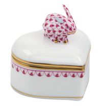 Heart Box With Bunny - Raspberry