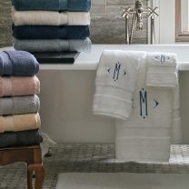 Matouk Lotus Bath Towel, Monogrammed