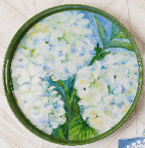 Hydrangea Round Tray