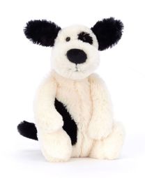 Jellycat Bashful Black & Cream Puppy Small