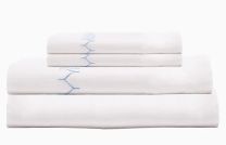 Stitched Light Indigo Sheet Set