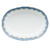 Fishscale Blue Oval Platter